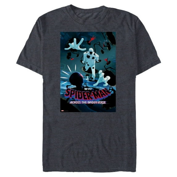 Marvel Spider-Man: Across the Spider-Verse The Spot Poster - Short Sleeve Blended T-Shirt for Adults - Customized-Navy Heather