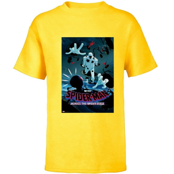 Marvel Spider-Man: Across the Spider-Verse The Spot Poster - Short Sleeve T-Shirt for Kids - Customized-Yellow