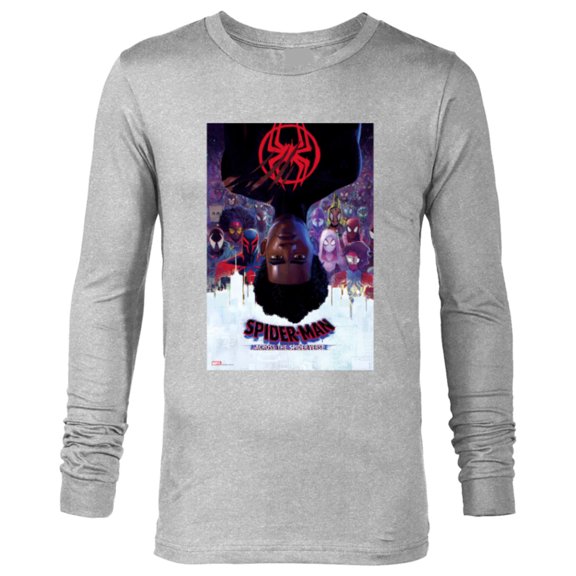 Marvel Spider-Man: Across the Spider-Verse Theatrical Poster - Long Sleeve T-Shirt for Men - Customized-Athletic Heather