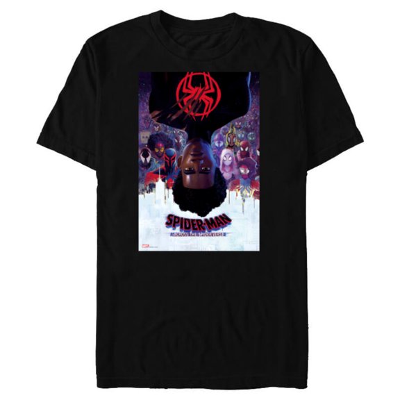 Marvel Spider-Man: Across the Spider-Verse Theatrical Poster - Short Sleeve Blended T-Shirt for Adults - Customized-Black