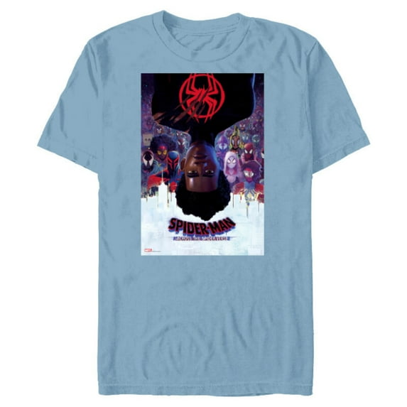 Marvel Spider-Man: Across the Spider-Verse Theatrical Poster - Short Sleeve Blended T-Shirt for Adults - Customized-Ocean Blue