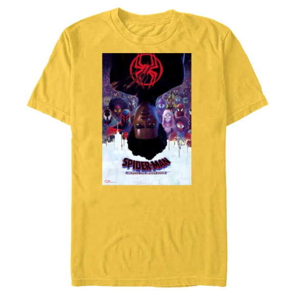 Marvel Spider-Man: Across the Spider-Verse Theatrical Poster - Short Sleeve Blended T-Shirt for Adults - Customized-Yellow