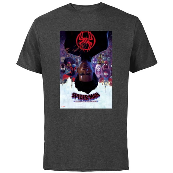 Marvel Spider-Man: Across the Spider-Verse Theatrical Poster - Short Sleeve Cotton T-Shirt for Adults - Customized-Charcoal