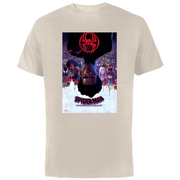 Marvel Spider-Man: Across the Spider-Verse Theatrical Poster - Short Sleeve Cotton T-Shirt for Adults - Customized-Natural
