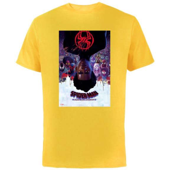 Marvel Spider-Man: Across the Spider-Verse Theatrical Poster - Short Sleeve Cotton T-Shirt for Adults - Customized-Yellow
