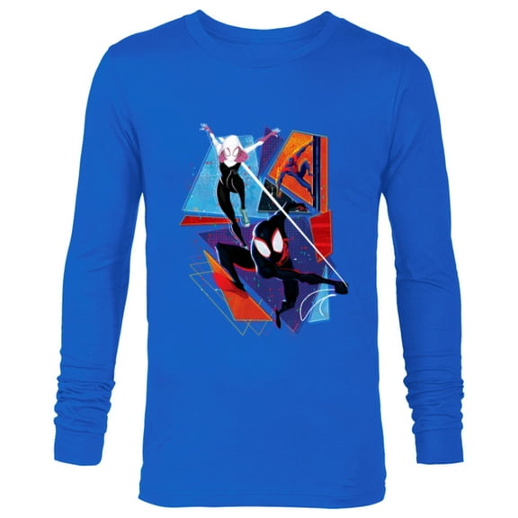 Marvel Spider-Man: Across the Spider-Verse Three Spiders - Long Sleeve T-Shirt for Men - Customized-Navy