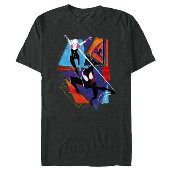 Marvel Spider-Man: Across the Spider-Verse Three Spiders - Short Sleeve Blended T-Shirt for Adults - Customized-Dark Heather