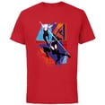 thumbnail image 1 of Marvel Spider-Man: Across the Spider-Verse Three Spiders - Short Sleeve Cotton T-Shirt for Adults - Customized-Red, 1 of 5