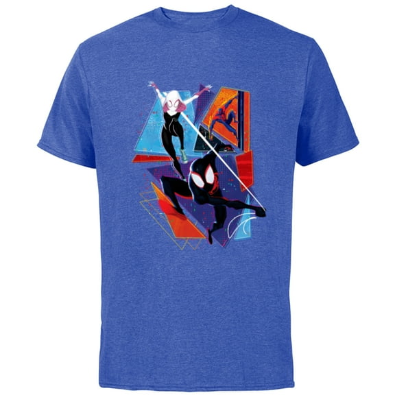 Marvel Spider-Man: Across the Spider-Verse Three Spiders - Short Sleeve Cotton T-Shirt for Adults - Customized-Royal Heather
