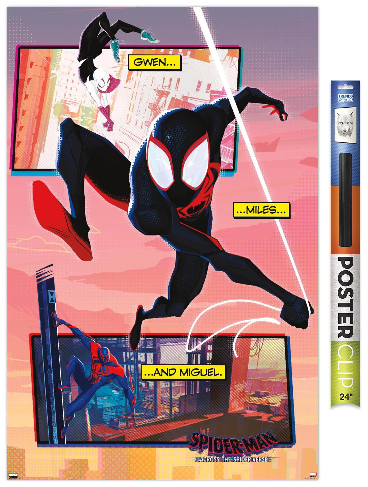 Marvel Spider-Man: Across the Spider-Verse - Trio Wall Poster with  Pushpins, 22.375 x 34