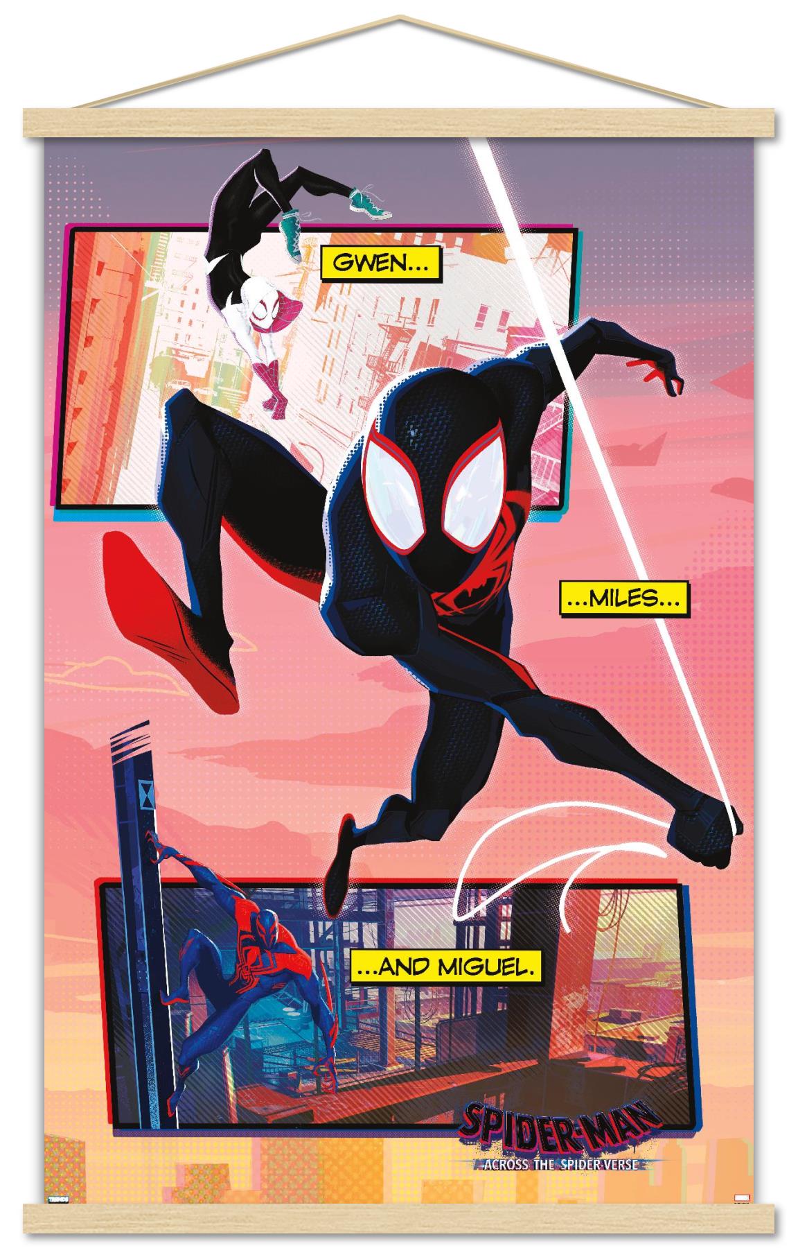 Marvel Spider-Man: Across the Spider-Verse - Trio Wall Poster with Magnetic Frame, 22.375" x 34"