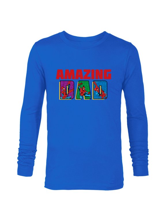 Spider-Man Amazing Dad Birthday Father’s Day - Long Sleeve T-Shirt for Men - Customized-Navy