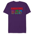 thumbnail image 1 of Marvel Spider-Man Amazing Dad Birthday Father’s Day - Short Sleeve Blended T-Shirt for Adults - Customized-Purple, 1 of 5