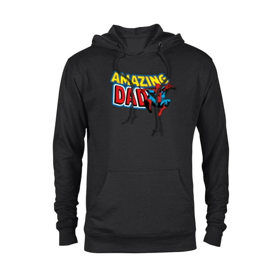 Marvel Spider-Man Amazing Dad Comic Book Men's - Pullover Hoodie for Adults - Customized-Black