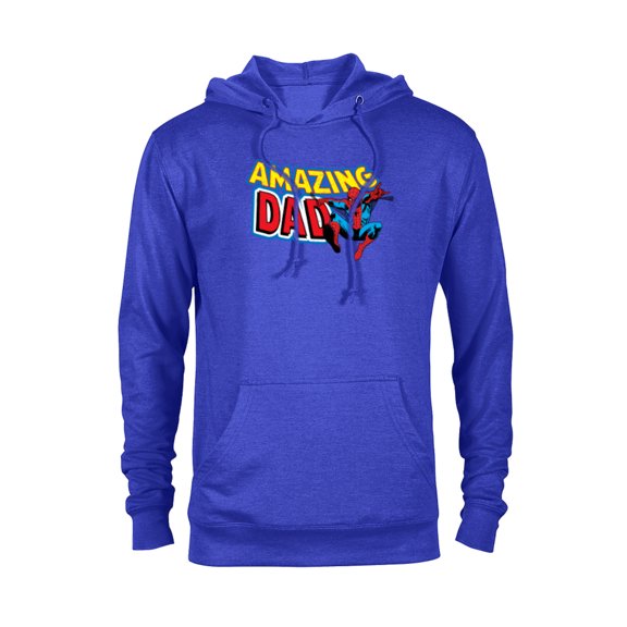 Marvel Spider-Man Amazing Dad Comic Book Men's - Pullover Hoodie for Adults - Customized-Royal