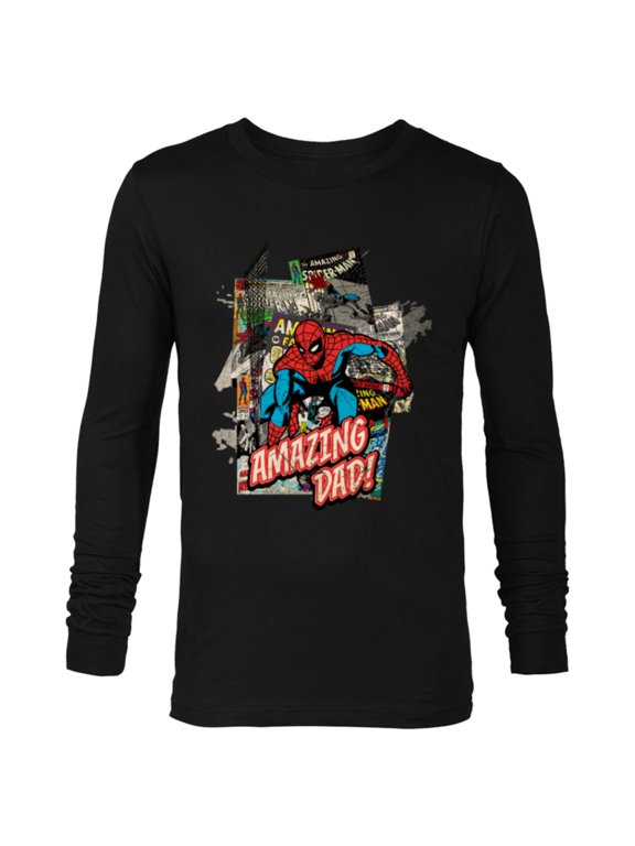Spider-Man Amazing Dad Father's Day - Long Sleeve T-Shirt for Men - Customized-Black