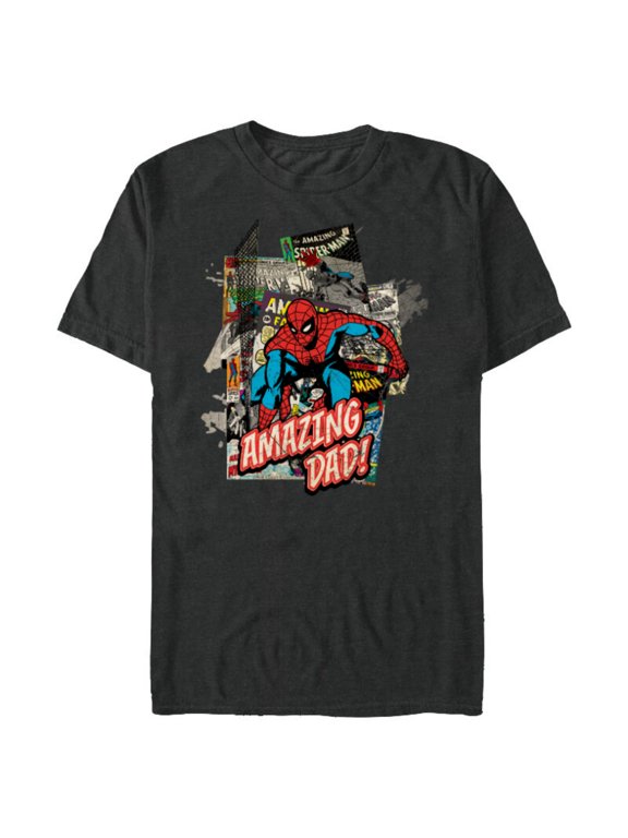 Spider-Man Amazing Dad Father's Day - Short Sleeve Blended T-Shirt for Adults - Customized-Dark Heather