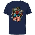 thumbnail image 1 of Marvel Spider-Man Amazing Dad Father's Day - Short Sleeve Cotton T-Shirt for Adults - Customized-Navy, 1 of 5