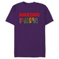 thumbnail image 1 of Marvel Spider-Man Amazing Papa Birthday Father’s Day - Short Sleeve Blended T-Shirt for Adults - Customized-Purple, 1 of 5