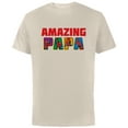 thumbnail image 1 of Marvel Spider-Man Amazing Papa Birthday Father’s Day - Short Sleeve Cotton T-Shirt for Adults - Customized-Natural, 1 of 5