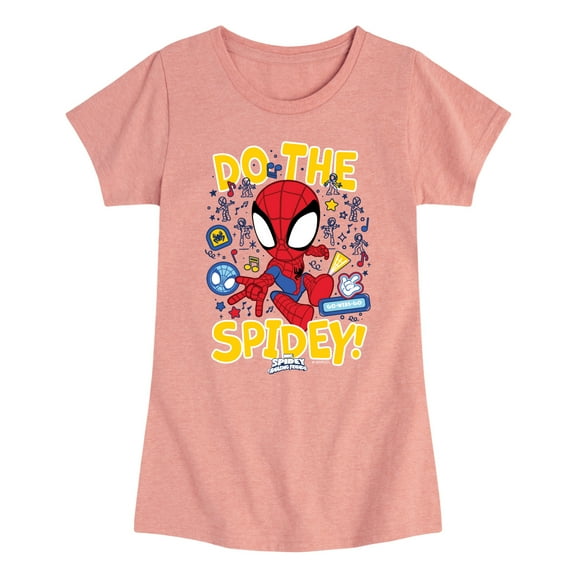 Marvel Spider-Man And His Amazing Friends - Do The Spidey - Toddler and Youth Girls Fitted Short Sleeve Tee
