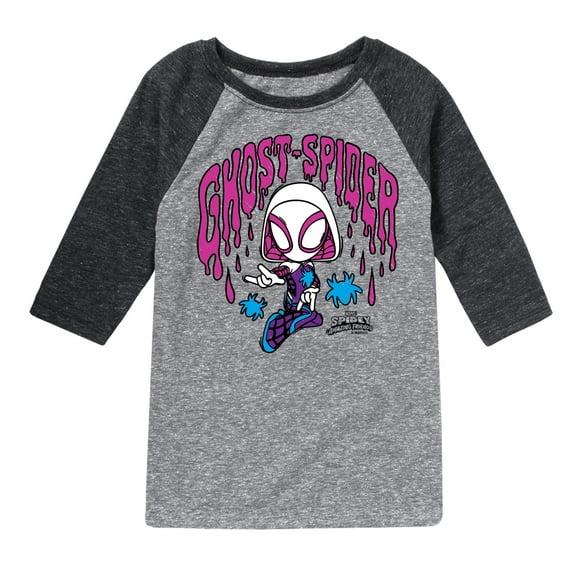 Marvel Spider-Man And His Amazing Friends - Doodle Ghost Spider - Toddler And Youth Raglan