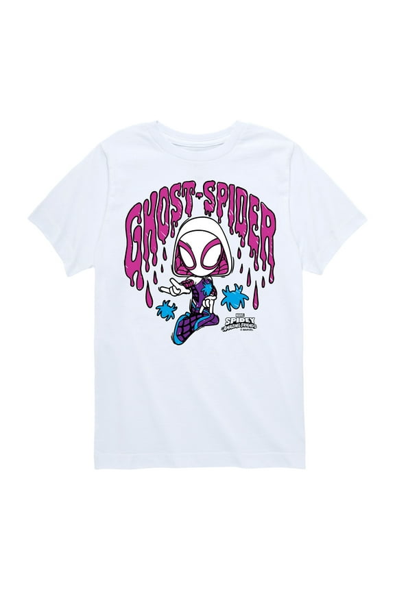 Spider-Man And His Amazing Friends - Doodle Ghost Spider - Toddler And Youth Short Sleeve Tee