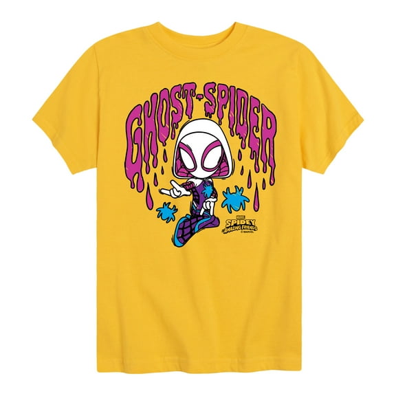 Marvel Spider-Man And His Amazing Friends - Doodle Ghost Spider - Toddler And Youth Short Sleeve Tee