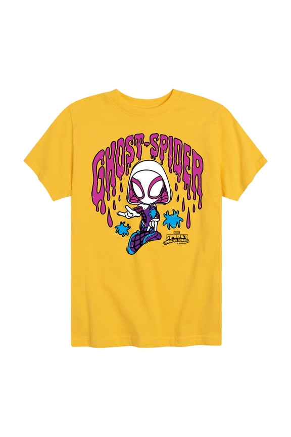 Spider-Man And His Amazing Friends - Doodle Ghost Spider - Toddler And Youth Short Sleeve Tee