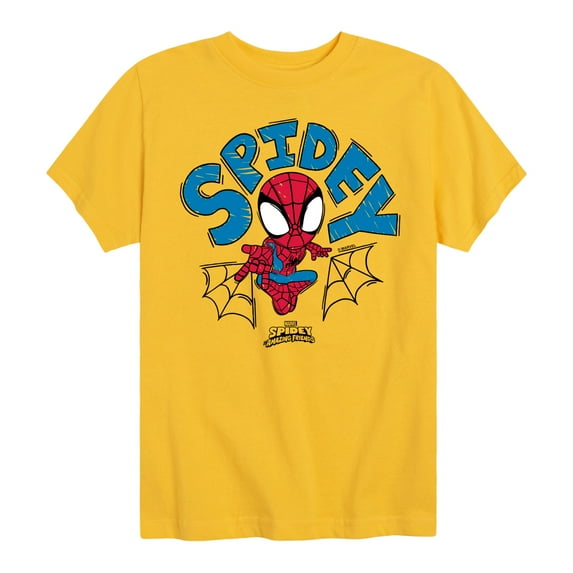 Marvel Spider-Man And His Amazing Friends - Doodle Spidey - Toddler And Youth Short Sleeve Tee
