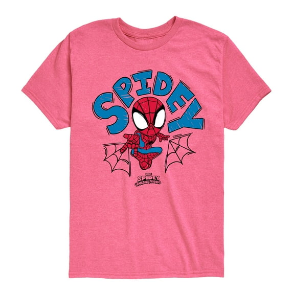 Marvel Spider-Man And His Amazing Friends - Doodle Spidey - Toddler And Youth Short Sleeve Tee