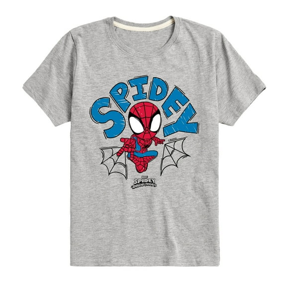 Marvel Spider-Man And His Amazing Friends - Doodle Spidey - Toddler And Youth Short Sleeve Tee