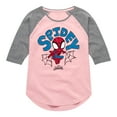 thumbnail image 1 of Marvel Spider-Man And His Amazing Friends - Doodle Spidey - Toddler and Youth Girls Shirt Tail Raglan, 1 of 5