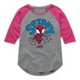 thumbnail image 1 of Marvel Spider-Man And His Amazing Friends - Doodle Spidey - Toddler and Youth Girls Shirt Tail Raglan, 1 of 5