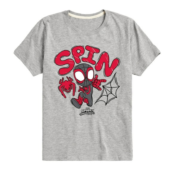Marvel Spider-Man And His Amazing Friends - Doodle Spin - Toddler And Youth Short Sleeve Tee