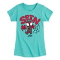 thumbnail image 1 of Marvel Spider-Man And His Amazing Friends - Doodle Spin - Toddler and Youth Girls Fitted Short Sleeve Tee, 1 of 5