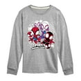 thumbnail image 1 of Marvel Spider-Man And His Amazing Friends - Spidey Friends Stickers - Toddler And Youth Long Sleeve Tee, 1 of 5