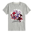 thumbnail image 1 of Marvel Spider-Man And His Amazing Friends - Spidey Friends Stickers - Toddler And Youth Short Sleeve Tee, 1 of 5