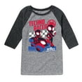 thumbnail image 1 of Marvel Spider-Man And His Amazing Friends - Techno Racer Morales - Toddler And Youth Raglan, 1 of 5