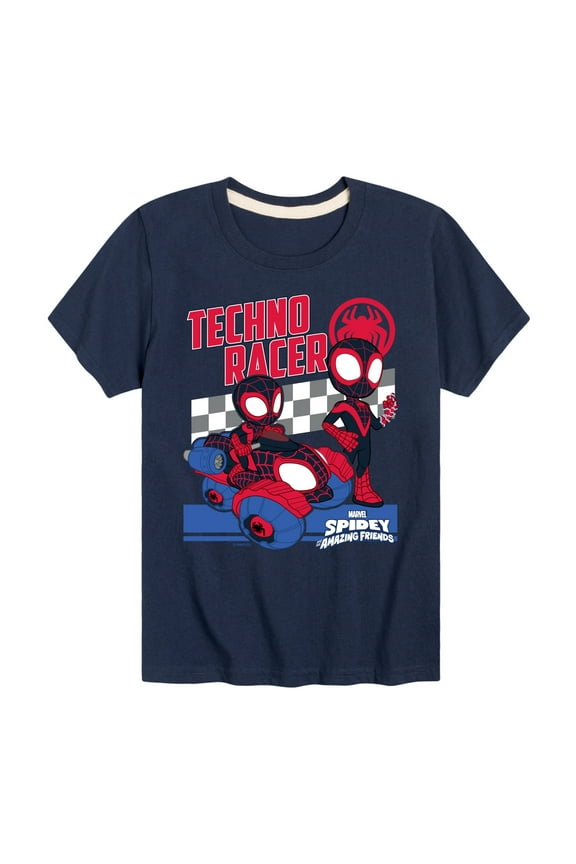 Spider-Man And His Amazing Friends - Techno Racer Morales - Toddler And Youth Short Sleeve Tee