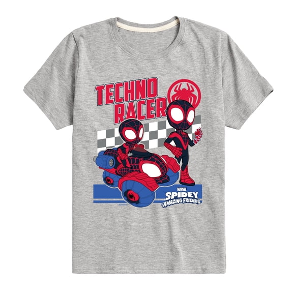 Marvel Spider-Man And His Amazing Friends - Techno Racer Morales - Toddler And Youth Short Sleeve Tee