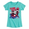 thumbnail image 1 of Marvel Spider-Man And His Amazing Friends - Techno Racer Morales - Toddler and Youth Girls Fitted Short Sleeve Tee, 1 of 5