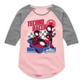 thumbnail image 1 of Marvel Spider-Man And His Amazing Friends - Techno Racer Morales - Toddler and Youth Girls Shirt Tail Raglan, 1 of 5
