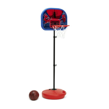 Marvel Spider-Man Basketball Hoop Set by Delta Children - Includes Hoop, Ball and Pump, Red