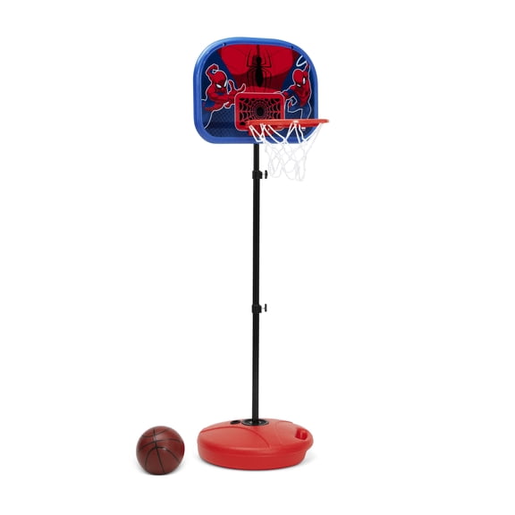 Marvel Spider-Man Basketball Hoop Set by Delta Children - Includes Hoop, Ball and Pump, Red