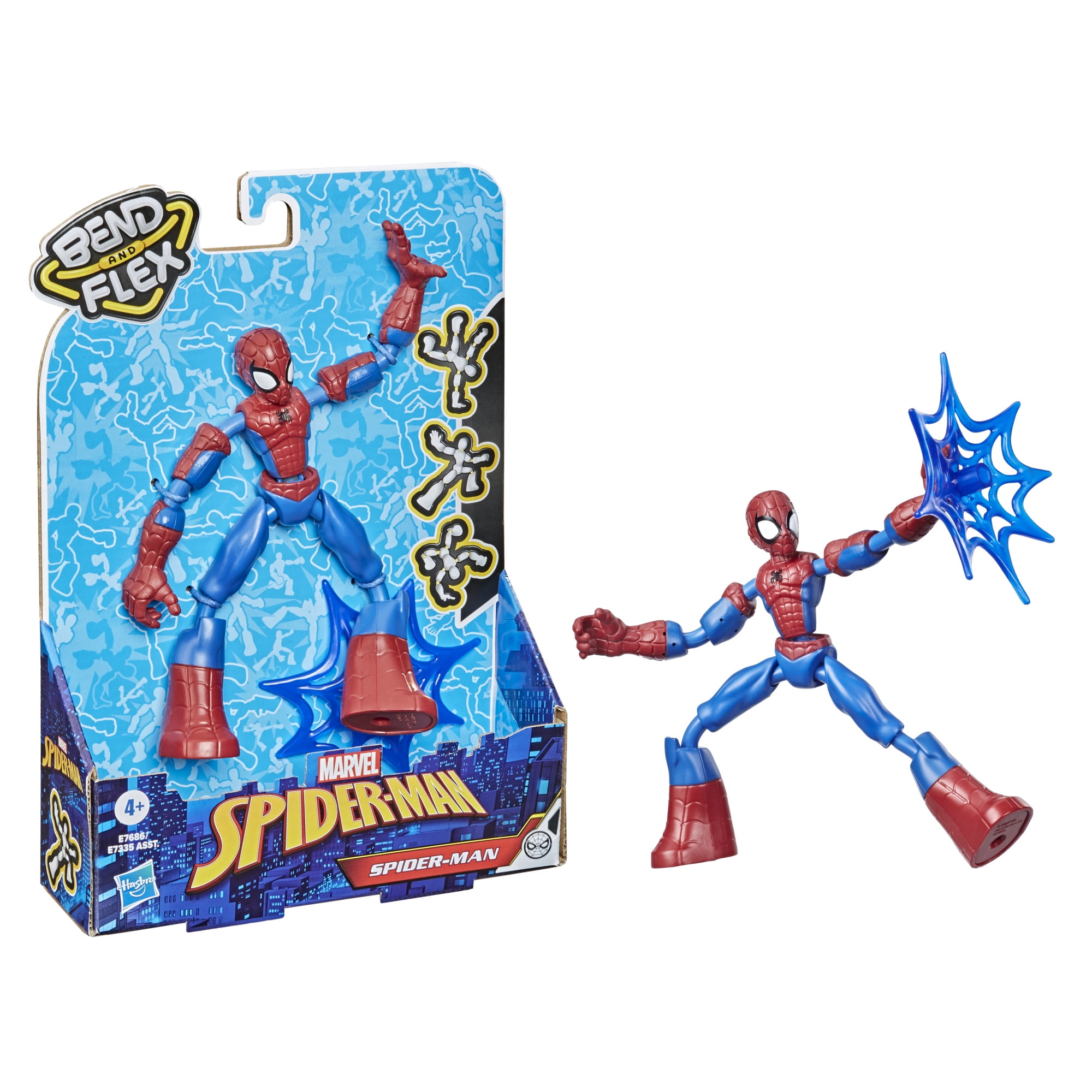 Marvel Spider Man Bend And Flex Spider Man Action Figure 6 Inch Flexible Figure Includes Web 7703