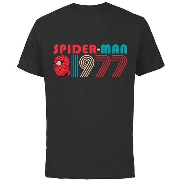 Marvel Spider-Man: Beyond Amazing 1977 Retro Classic - Short Sleeve Cotton T-Shirt for Adults - Customized-Black