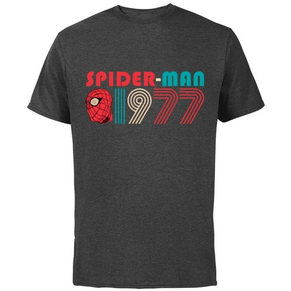 Marvel Spider-Man: Beyond Amazing 1977 Retro Classic - Short Sleeve Cotton T-Shirt for Adults - Customized-Charcoal
