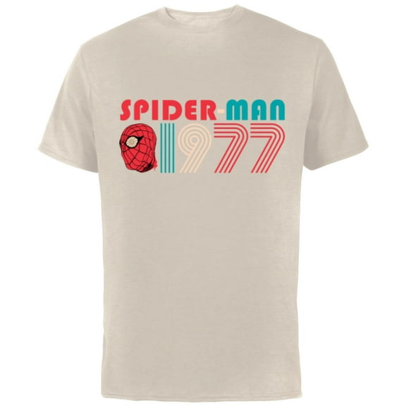 Marvel Spider-Man: Beyond Amazing 1977 Retro Classic - Short Sleeve Cotton T-Shirt for Adults - Customized-Natural