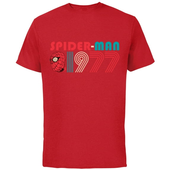 Marvel Spider-Man: Beyond Amazing 1977 Retro Classic - Short Sleeve Cotton T-Shirt for Adults - Customized-Red